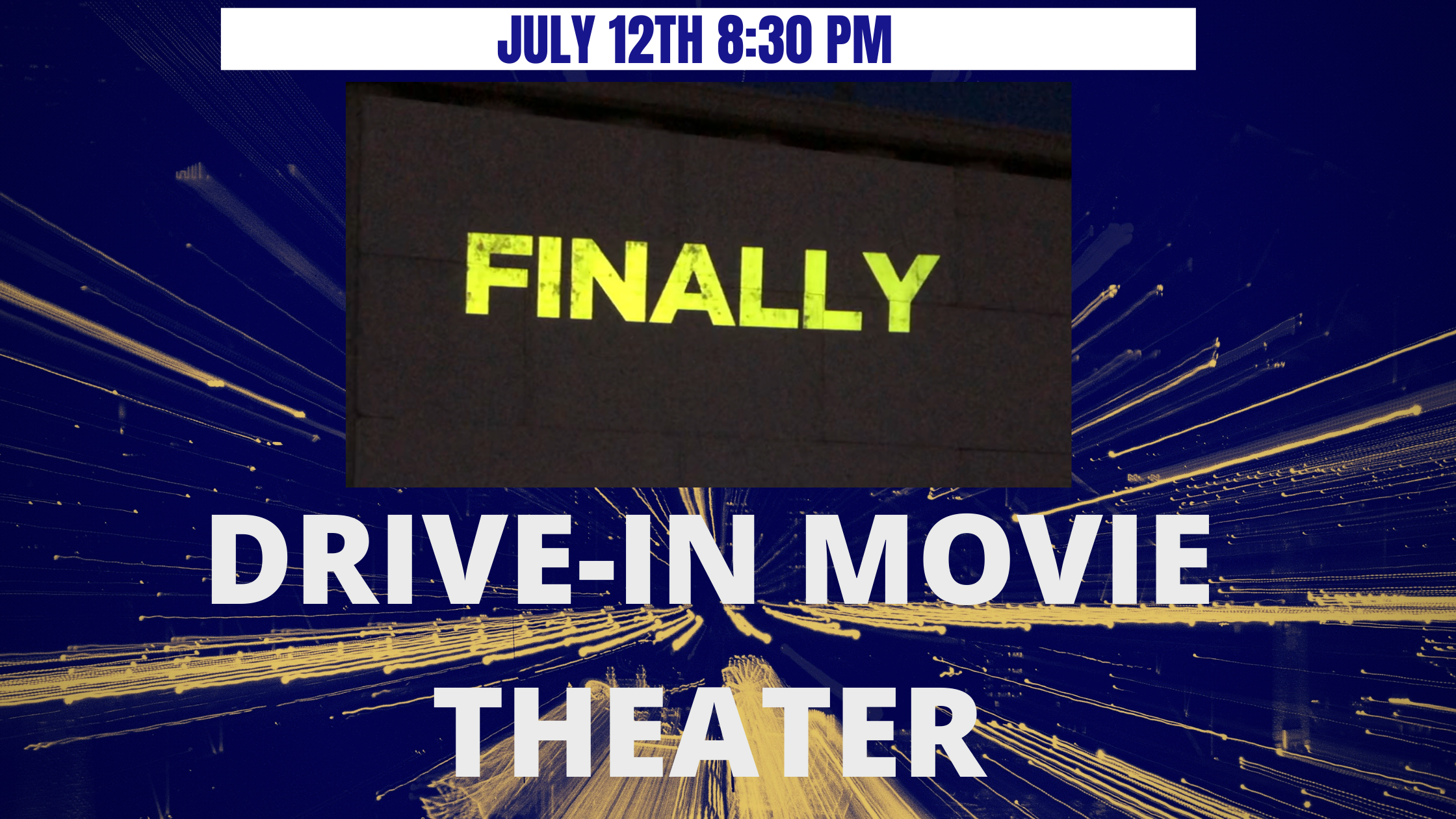 drive-in movie flyer